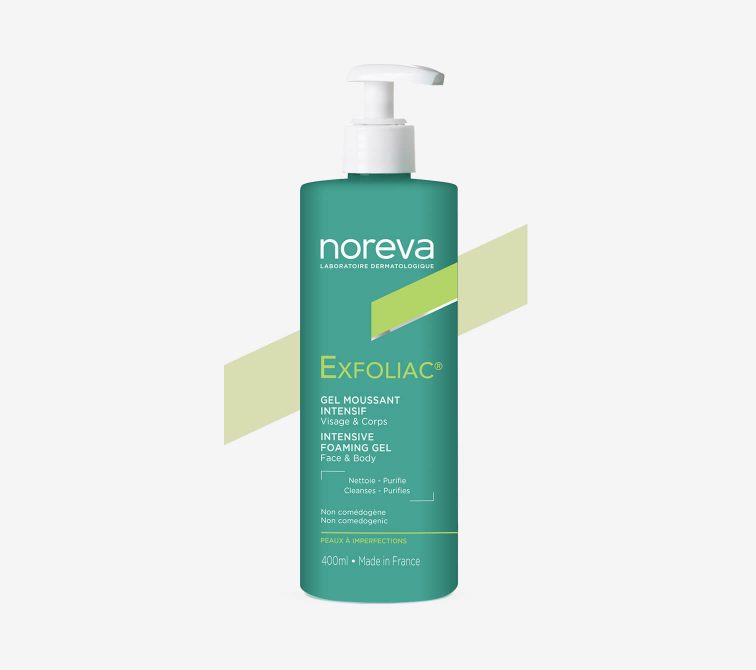 Noreva_Produit_Exfoliac_Gelmoussantintensif 400ml_Carroussel1_1512x1340